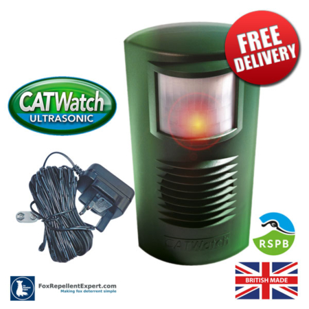 CatWatch Ultrasonic Cat Deterrent & Mains Adapter Pack