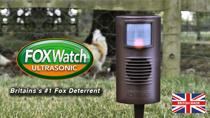 The FoxWatch Ultrasonic Fox Deterrent is safe to use with cats