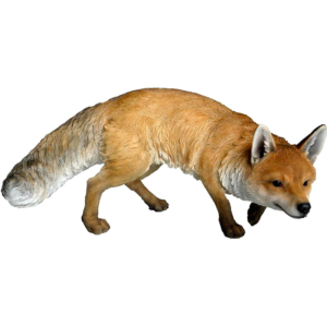 A prowling fox garden ornament