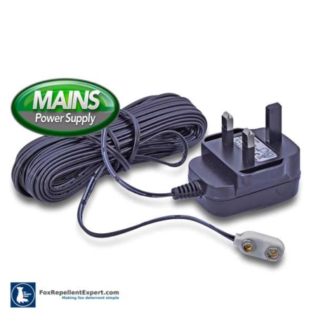 12 Volt mains adapter for FOXWatch and CATWatch Ultrasonic deterrents