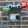 Mains adapter for FOXWatch and CATWath deterrents plugged into wall socket